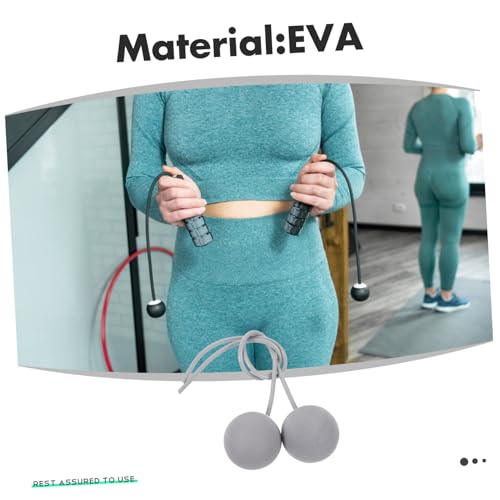 1 Pair Ropeless Ball Skipping Rope Fitness Skipping Rope Ball Cordless Ball Fitness Jump Rope Ball - color: Grey