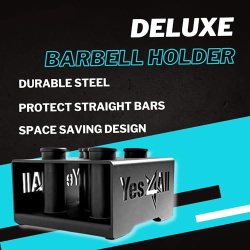 Yes4All Vertical Storage Rack, Home Gym Organizer, Barbell & Dumbbell Rack for 2-inch Olympic & Curl Bars - color: C. Black