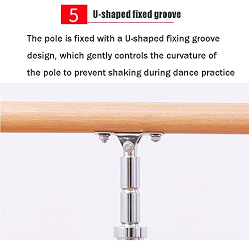 Ballet Barre,Freestanding Dance Stick, Portable Pole Mobile Stretching Dance Bar, Ballet Training Exercise Equipment for Workout ()