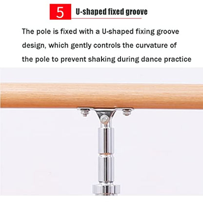 Ballet Barre,Freestanding Dance Stick, Portable Pole Mobile Stretching Dance Bar, Ballet Training Exercise Equipment for Workout ()