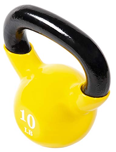 BalanceFrom 5-50 LB Kettlebells Cast Iron Strength Training Kettlebells for Home Gym Exercises, Single or Set - size: 10.0 Pounds