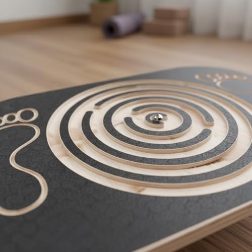 Kids Balance Open-Ended Learning Wooden Wobble Board Training Gear for Home