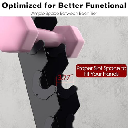 Dumbbell Rack Compact Weight Rack for Dumbbell, Kettlebell, Barbell, Heavy Duty Weight Storage Organizer