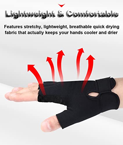 Fingerless Gloves - Tactical & Biking Gloves for Men & Women, Ideal for Airsoft, Fishing & Training
