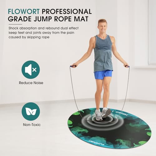 48"x36" (5mm) Jump Rope Mat - color: Blue＆Green