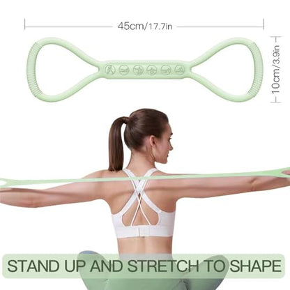 2026 Upgraded Figure 8 Resistance Band for Physical Therapy, Shoulder Back Arm Exercise Bands, 3 Resistance Levels for 15 25 35lb for Kids Adult Elderly - color: 35LB Green