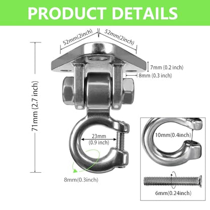 Heavy Duty Swing Hangers Swing Hanging Chairs Hammocks Hooks Hanging Snap Hooks Screws Bolt, Swing Set Bracket for Inddor Outdoor Playgrounds Yoga - size: Styel 2 PS