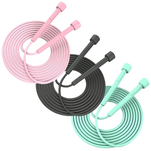 3 Pack Lightweight Adjustable Kids Jump Rope Home Fitness, Tangle Free Skipping Rope, Speed Jumping Rope for Kids, Women Men Jumping Rope for Workout