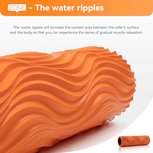 SUBCULTUREPICK Foam Roller - Muscle Massage Roller for Back Pain & Stretching - Ergonomic Wide Wave Textured - Deep Muscle Massage Pilates Yoga, Athletics, Fitness Exercise for Whole Body