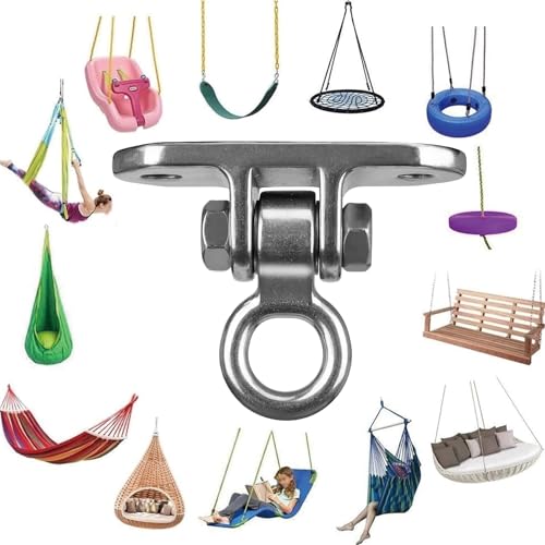 Heavy Duty Swing Hanger for 1000 LBS Capacity Hammock Hanger 180° Swing Stainless Steel Swing Hardware Accessories for Porch Playground Yoga Sand Bag - size: Pack 1