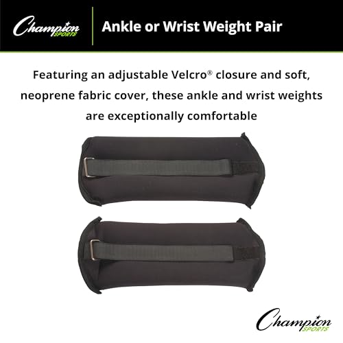 Champion Sports Soft Adjustable Ankle and Wrist Weights