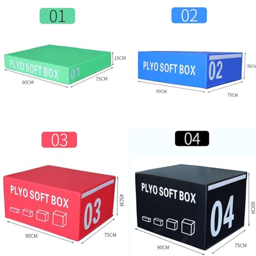 kowaku Jump Box Step up Box Plyometric Jump Box Heavy Duty Versatile Plyo Box Agility Box for Jumping Workout Skipping Lunges Squats - color: 90×75×15cm/green