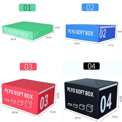 kowaku Jump Box Step up Box Plyometric Jump Box Heavy Duty Versatile Plyo Box Agility Box for Jumping Workout Skipping Lunges Squats - color: 90×75×15cm/green