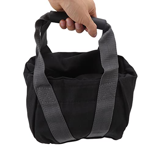 Workout Sandbag, Ergonomic Handle Tear Resistant Canvas Adjustable Weight Workout Sandbag, for Fitness Home Training Black 0-25lbs