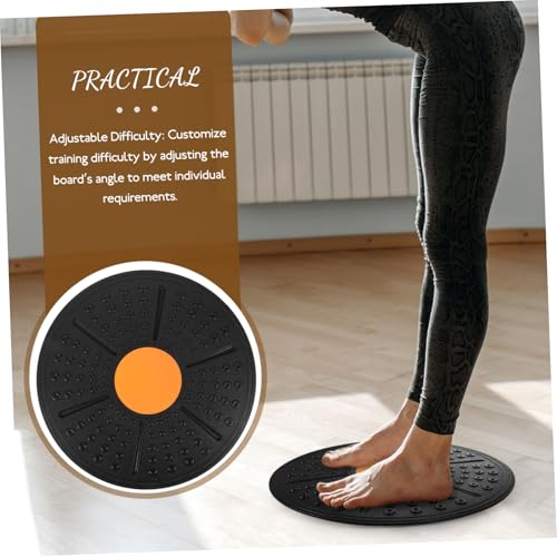 STOBAZA Balance Half Ball Board Non-slip Wobble Board for Abdominal Exercise and Sensory Rehabilitation Portable Fitness Stability Trainer with Adjustable Angle Compact Lightweight PP