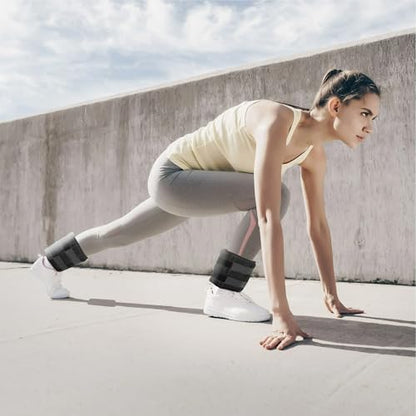 Adjustable ankle and wrist weights, 10 lbs each (1 pair, 20 lbs total) for women and men, with secure straps for walking, running, aerobics, and fitness