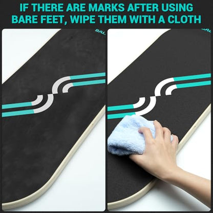 Sportneer Balance Board 7 Modes Wobble Board with Adjustable Stoppers Exercise Balancing Stability Trainer for Improve Balance, Surf Trainer & Physical Therapy - Roller and 2.8'' Ball Included
