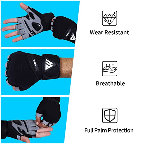 Gym Gloves Training Weight Lifting Gloves for Men Women Wrist Support Padded Extra Grip Palm Protection Fitness Workout Gloves Cycling,Hanging,Pull ups,Breathable