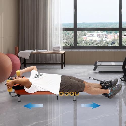Lumbar Decompression Table with Cervical Traction Full Body Stretching Device for Neck Back Knee Hip Pain Relief Up to 264.5 lbs Weight Capacity