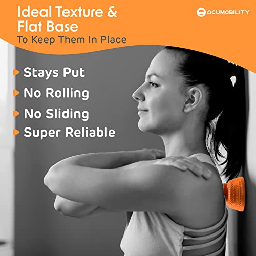 Acumobility Massage Ball Roller 2 Pack - Trigger Point - Massage Balls - color: Orange