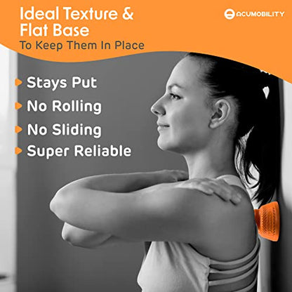 Acumobility Massage Ball Roller 2 Pack - Trigger Point - Massage Balls - color: Orange