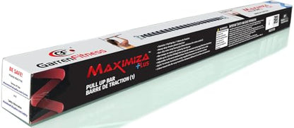 Maximiza Plus Pull Up Bar V2 – Wide Doorway Pullup Bar/Chinup Bar with 3 Sets of Screw-in Door-Mounts – Only for Doors Wider Than 36 Inches (Adjustable Width 36 to 50 Inches)