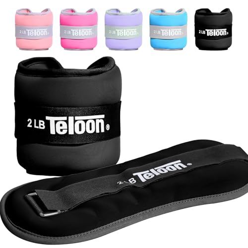 Ankle Weights Wrist Leg Arm Weights for Women Men with Adjustable Straps - color: black, size: 2LB x 2 (4LB Pair)