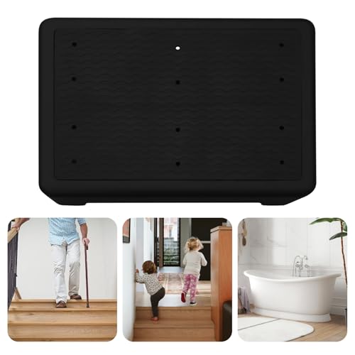 Foot Stool Safety Elderly Stepping Stool for Bed - color: Black