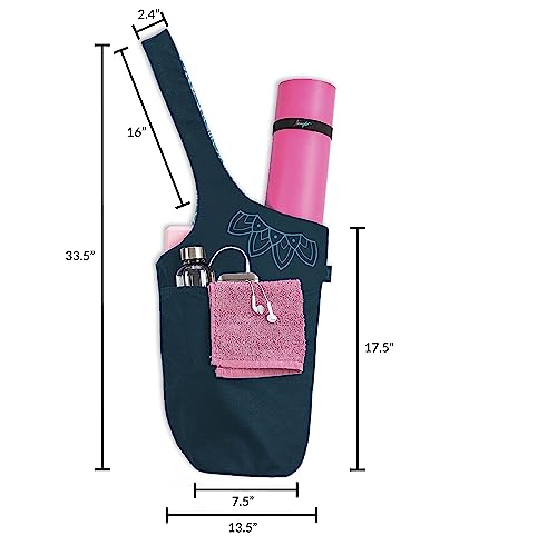 Yoga Mat Bag – Versatile Yoga Bag with Mat Straps & Storage Pockets, Holds Yoga & Pilates Mats, Lightweight & Durable