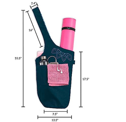 Yoga Mat Bag – Versatile Yoga Bag with Mat Straps & Storage Pockets, Holds Yoga & Pilates Mats, Lightweight & Durable