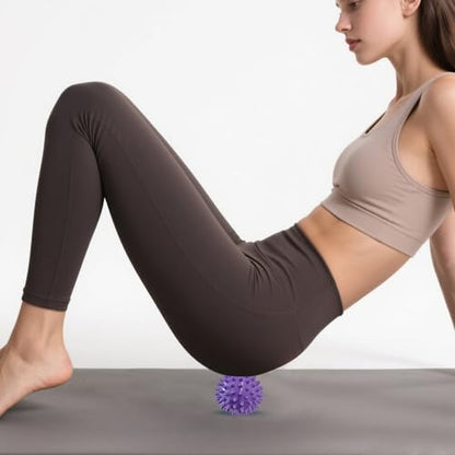 Spiky Massage Balls, 3PCS (Firm, Medium and Soft) - color: Bluepurpleyellow