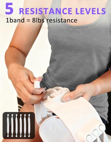 Adjustable Booty Resistance Bands with 5-Level, Non-Slip Glute Bands for Women, Wide Resistance Loop Bands for Butt and Leg Exercise