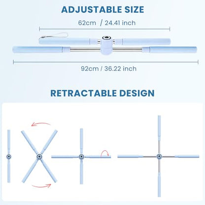 Yoga Stick, Posture Correction Stick for Women and Men, Relieve Back Pain, Upper and Lower Back Stretchers and Straighteners, 24.4-36.2 Inch Stretching Stick Neck Hump Corrector Stretching rod