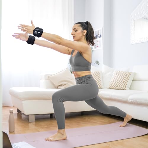 Sportneer Wrist Weights with Thumb Loops Lock for Men Women, 2 LBS /4 LBS Pair Arm Hand Weights for Running Walking Jogging Physical Therapy Gym Strength Training Cardio Exercise, Increase Wrist & Hand Resistance