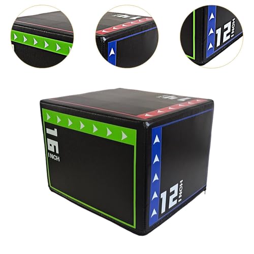 Jumping Exercise Box Plyometric Step Platform Multi-Function Agility Box with Compressed Cotton for Comfortable Workouts Suitable for Home Gym and