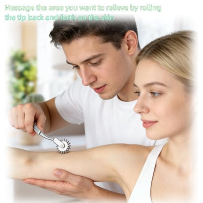 Stainless Steel Gear Roller Windmill Massage Tool for Skin Nerve Sensitivity Testing