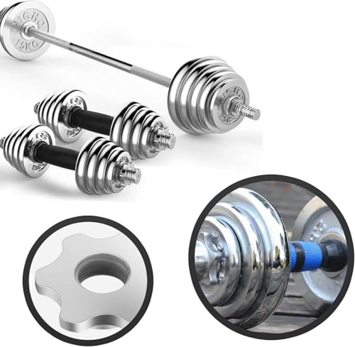 Lamoutor 2Pcs Anti-Slip Hex Nut Collar Screw for Barbell Dumbbell Weight Lifting - size: 28mm