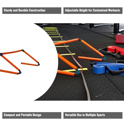 Foldable Speed Agility Hurdles for Football Training Adjustable Compact Portable Training Hurdle for Sports Fitness