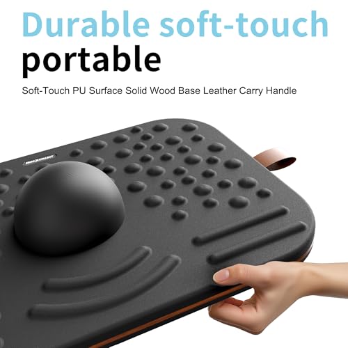 Balance Board for Standing desk, 2-in-1 Dual-Sided Balance Stability Trainer & Anti-Fatigue Standing Mat,Calf Stretcher,for Home,Gym,Office