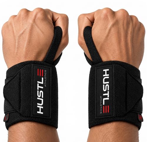 Wrist Wraps for Weightlifting, USPA-Approved 18" Wrist Support Straps for Bench Press, Squats & Overhead Press, Heavy-Duty Gym Wraps for Men and Women
