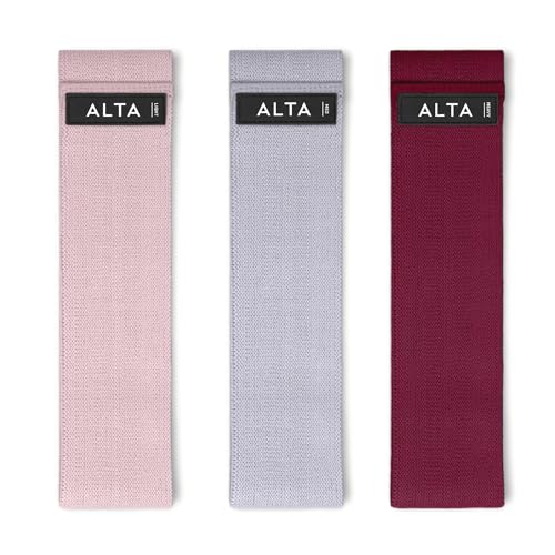 ALTA Booty Bands for Women - Premium Non-Slip Fabric Resistance Bands for Working Out - Cloth Resistance Bands for Legs, Fabric Exercise Bands, Leg Bands for Working Out Women, Looped Hip Bands Set - color: Dawn
