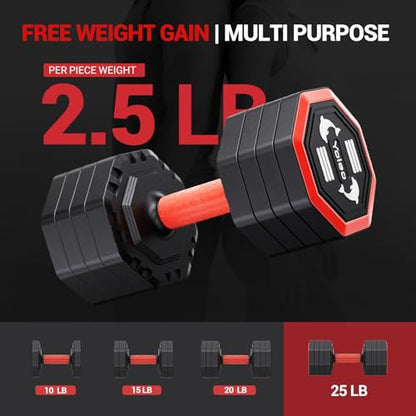 YOLEO Weight Bench Set with 1*Adjustable Dumbbell, Full Body Strength Kit