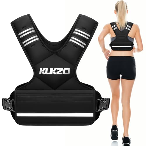 Adjustable Weighted Vest Women/Men, 6-12lb/12-18lb/20-32lb Weight Vest with 6 Ironsand Weights for Strength Training Rucking Running Walking Fitness Workout - color: Black, size: 12-18lb