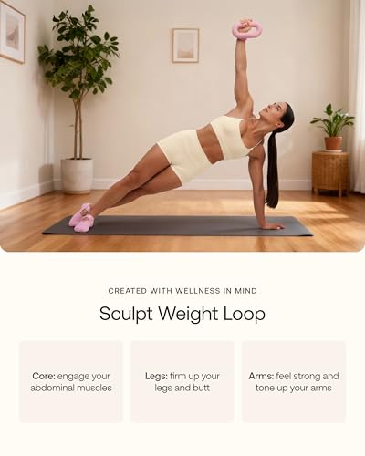 BetterMe Sculpt Weight Loop – Ergonomic Hand Weights for Pilates, Barre & Home Workouts – Weighted Ring for Strength Training & Toning