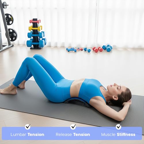 YOLLO Lower Back Stretcher 2 Pack, 4-Level Lumbar Support Board, Back Cracker