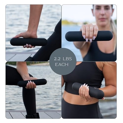 Dumbbell - Hand Weights for Exercise, Muscle Toning, Muscle Toning, Strength Building & Full Body Workout - color: BLACK, style: 2.2 lb