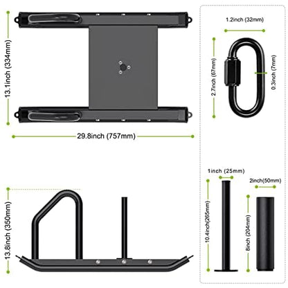 Kipika Weight Sled, Workout Sled, Fitness Strength Training Sled, Speed Training Sled for Athletic Exercise, Speed Improvement, Easily Through Obstacles, Suitable for 1" & 2" Weight Plate - color: C- Black