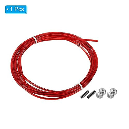 PATIKIL Speed Jump Rope Replacement Cable Professional Skipping Rope Steel Wire Replace for High Speed Jump Ropes - color: Red