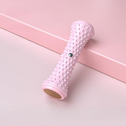 Foot Massage Roller with Speed Control, Deep Tissue Rough Surface, Medium Stiffness, Manual Operation for Yoga and Home Fitness, Pink - color: Pink