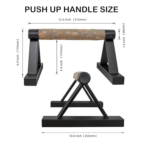 Wooden Calisthenics Parallettes Bars, Push up Handles Floor, Strength Training Pushup Stands, Parallel Handstand Bars for Home Workout Fitness